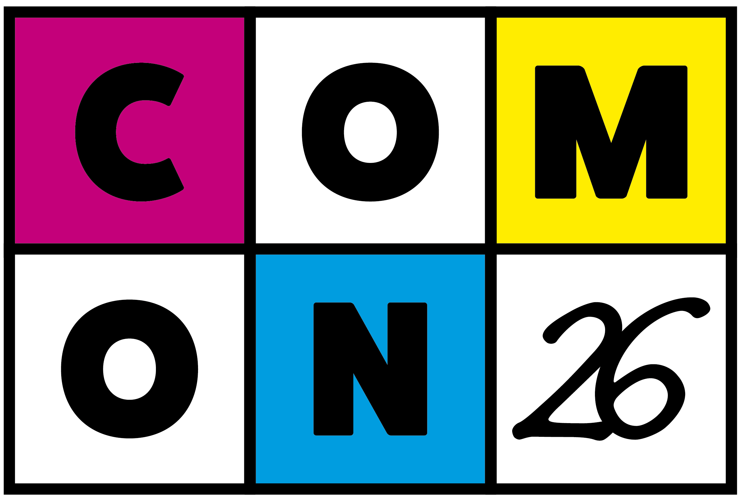 Cette image représente le logo de Com On 26 communication tout support